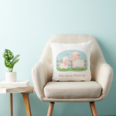 Cute Lamb en mammie Baby Nursery Room Decor Kussen (Stoel)