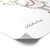 Cute Lamb Sheep Butterfly Nursery Art Poster (Hoek)