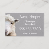 Cute Lamb Sheep Knitting Instructor Teacher Card Visitekaartje (Voorkant)