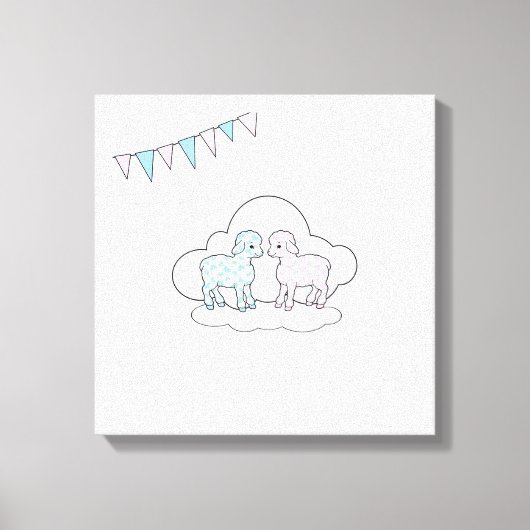 Cute Lambs Canvas Afdruk (Voorkant)