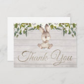 Cute Lapin Lapin Lapin Lapin Baby shower Merci (Devant / Derrière)