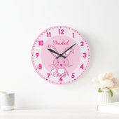 Cute lapin lapin nursery nommé enfants horloge (Maison)