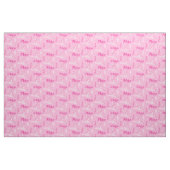 Cute lapins de lapin rose nom typographique tissu (Fat Quarter)