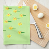 Cute lapins de Pâques et jonquilles Serviette de c (Quart Plié)