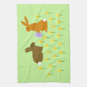 Cute lapins de Pâques et jonquilles Serviette de c (Vertical)