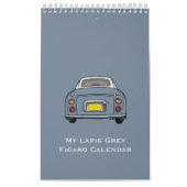 Cute Lapis Grey Figaro Car Calendar Kalender (Hoes)