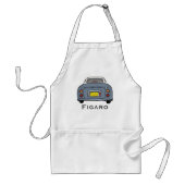 Cute Lapis Grey Figaro Garage Schort (Voorkant)