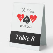 Cute Las Vegas mariage numéro de table signes de t (Recto)