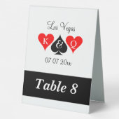 Cute Las Vegas mariage numéro de table signes de t (Verso)