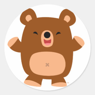 Cute Laughing Cartoon Beer sticker