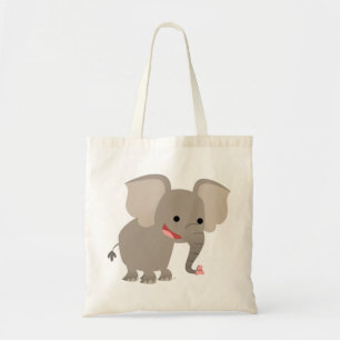 Cute Laughing Cartoon Elephant Bag Tote Bag
