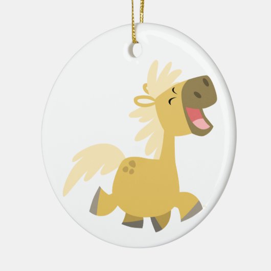 Cute Laughing Cartoon Pony Ornament (Links)
