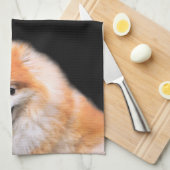 Cute Laughing Pomeranian Dog Theedoek (Quarter Fold)