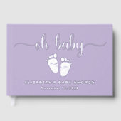 Cute Lavande Purple Argent Foil Bébé Fille Douche (Recto)