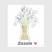 Cute  Lavender Floral Sticker (Vel)