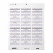 Cute Lavender White Abstract Swirls Adresetiket Etiket (Full Sheet)