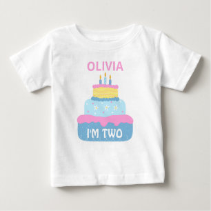 Cute Layered Birthday Girl 2 jaar oud Persoonlijk