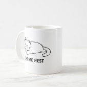 Cute Lazy Cat “Let Me Rest” Mug (Devant gauche)
