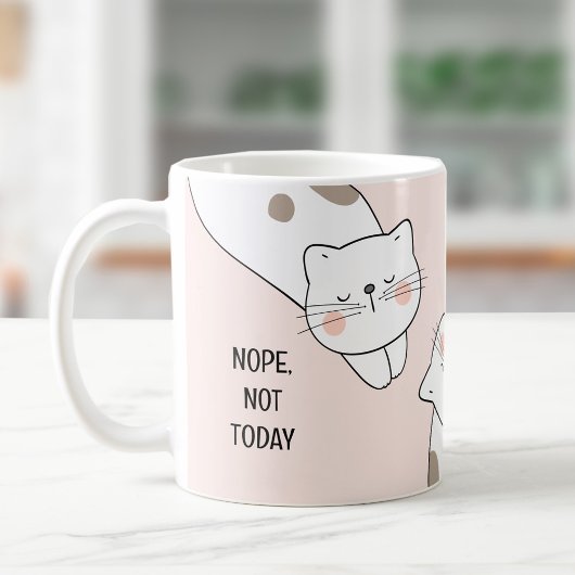 Cute Lazy Nom du chat Mug Amoureux des chats rose
