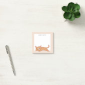 Cute Lazy Oranje Cat Personalized Post-it® Notes (Kantoor)