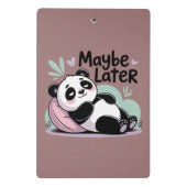 Cute Lazy Panda – “Maybe Later” Relaxing Panda Mini Klembord (Achterkant)