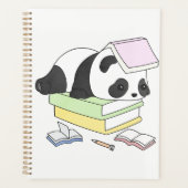 Cute Lazy Panda Studying Illustration Planner (Voorkant)