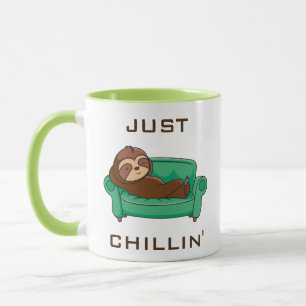 Cute Lazy Sloth Funny Just Chillin Mok