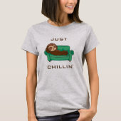 Cute Lazy Sloth Funny Just Chillin T-shirt (Voorkant)