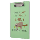 Cute Lazy Sloth Hanging on Tree Funny Text Klembord (Links)