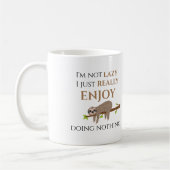 Cute Lazy Sloth Hanging on Tree Funny Text Koffiemok (Links)