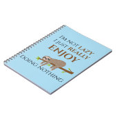 Cute Lazy Sloth Hanging on Tree Funny Text Notitieboek (Linkerzijde)