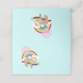 Cute Lazy Sloth met Sun & Rainbow (Buitenkant ongevouwen)