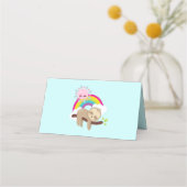 Cute Lazy Sloth met Sun & Rainbow (Achterkant)