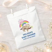 Cute Lazy Sloth met Sun & Rainbow-Baby shower Bedankzakje (Geknipt)