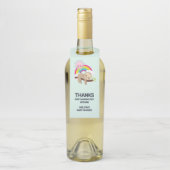 Cute Lazy Sloth met Sun & Rainbow Flessenhanger (Op fles)