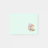 Cute Lazy Sloth met Sun & Rainbow Post-it® Notes (Voorkant)
