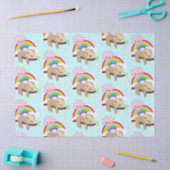 Cute Lazy Sloth met Sun & Rainbow Tissuepapier (Craft)