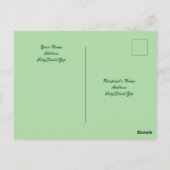 Cute Lazy White Dog met Green Scarf Shamrock P Briefkaart (Achterkant)