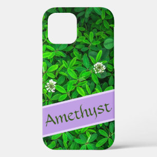 Cute Leafy Botanical Personalised Pattern iPhone 12 Hoesje