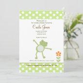 Cute Leapfrog Baby Shower Invitations 5 x 7 taille (Debout devant)