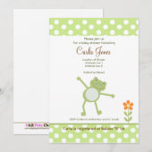 Cute Leapfrog Baby Shower Invitations 5 x 7 taille (Devant / Derrière)