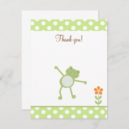 Cute Leapfrog Leap Froggy Bedankt voor je platte k (Voorkant / Achterkant)