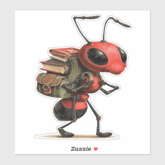 Cute Learning Ant Sticker (Vel)