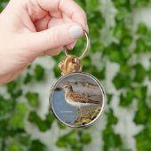 Cute Least Sandpiper on Mudflats Sleutelhanger (Hand)