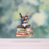 Cute Lecture Bunny Avec Lunettes Livres Vêtements (Neutre)