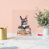 Cute Lecture Bunny Avec Lunettes Livres Vêtements (Mariage)