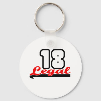 Cute, "Legal 18"-ontwerp Sleutelhanger
