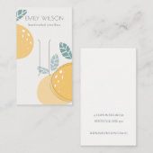 Cute Lemon Abstract Fruity Bold Hair Clip Display Visitekaartje (Voorkant / Achterkant)