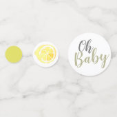 Cute Lemon Babyshower décor confetti (Derrière)