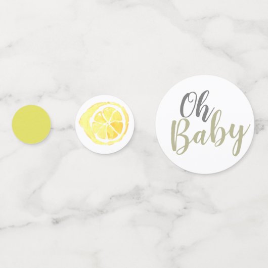Cute Lemon Babyshower décor confetti (Derrière)